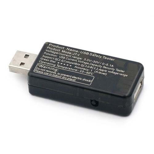 USB Security Tester USB Current Voltage Meter Capacitance and Power Testing Mobile Phone Charger Safety Monitor