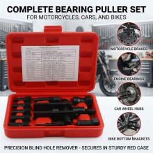 10PCS Heavy Duty Blind Hole Bearing Puller with Slide Hammer, 8-25mm Bearing Remover for Motorcycle Wheel Hubs