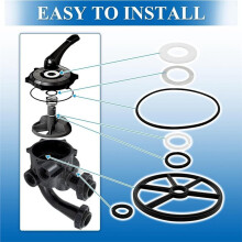 2Set Poolfilterventil Reparaturset, 1/2 Zoll Mehrportventildichtung O-Ring Ersatzset für SPX0715D 2-Zoll