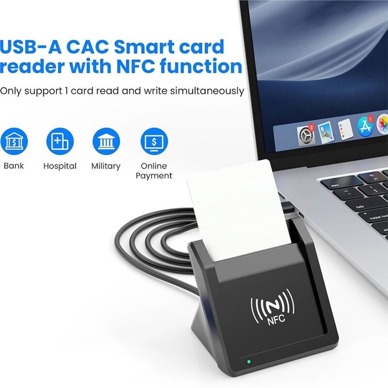 Card Reader with NFC,USB A/C IC Reader 2-in-1 Contact and Contactless ...