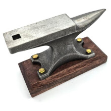1.7Lbs Horn Anvil, Anvils for Blacksmithing, Small Single Horn Shock-Absorbing Base, Anvil for Jewelry Making