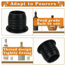 16 Pack Liquor Pour Spout Adapters, Pour Spouts for Large Neck Liquor Bottles, for Alcohol Olive Oil to 25 mm Neck