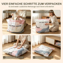 No-Pump Vacuum Storage Bags Space Saver Compression Bag Sealed Organizer for Clothes Quilt Bedding Travel Moving Storage
