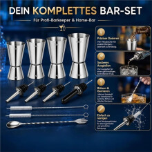 Cocktail Measuring Cup 3cl/4cl/5cl/6cl Double Size,Stainless Steel Cocktail Jigger Bar with Pourers,for Bar Party Home