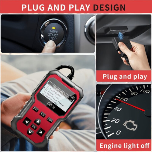 V420 OBD2 Diagnostic Scanner, Comprehensive OBD2 Code Reader Vehicle Information Battery Voltage Test Tool 1