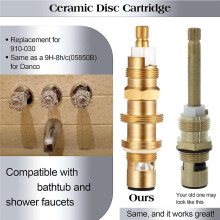 Remplacement de Cartouche à Disque en Céramique pour 910-030/910-022, Tige de Déviateur de Douche pour Price/ pour Pfister, Vanne de Douche pour