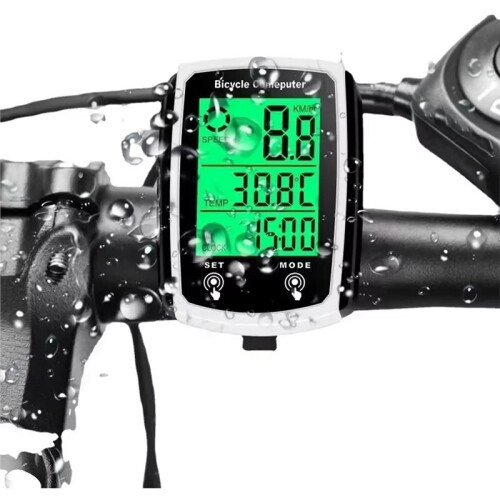 Wired Bike Computer LED Digital Bicycle Speedometer Odometer Touchscreen Cycling Computer Waterproof with Backlight 2