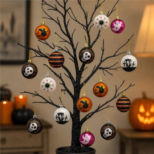 16 Pcs Halloween Ornaments Tree Decorations Indoor Vintage 2
