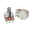 15mm Axelfullstorlek/ Gitarr Potentiometer för Elgitarr & Bas, A250K Volym Ton Pot A 3