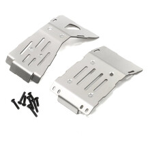 Roestvrijstalen Chassis Pantser Beschermplaat voor ARRMA 1/10 Quake Upgrade Chassis Beschermdeel