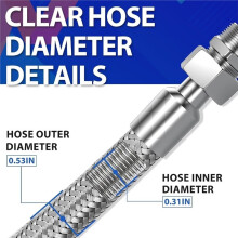1/4NPTx20 Inch Flexibele Luchtcompressor-Jumperslang, G1/4-Wartels, met Gevlochten Slijtvastheid, Werkdruk van 870 PSI