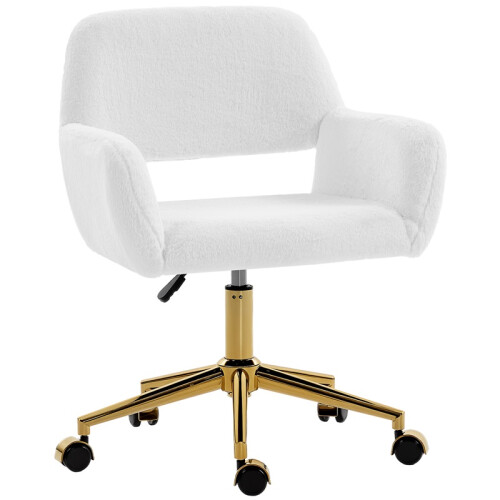 Faux Fur Rabbit Chair - Cream White 1