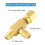 Quick Coupler Access Tee, 1/4'' Valves Core Quick Coupler Tee Adapter with Swivel Connector for Gauge Deep Vacuum Pump 4