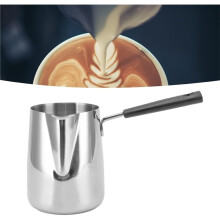 Handle Coffee Pitcher Pitcher for Home Stainl Steel Rustproof Coffee Pitcher for Latte Art Puccino for Coffee (1000ml)
