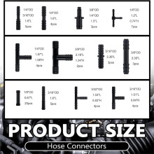 94PCS 5Ft Vacuum Hose Automotive Set,6 Sizes Silicone Vacuum Lines Kit with 64 Connectors & 24 Clamps,Vacuums Hose Kit