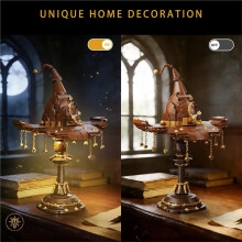 Magische Hoed Bouwset, 698 Stuks Tovenaars Hoed Bureau Bouwblok Kit Inventieve Verzameling Display Model, Halloween Decor