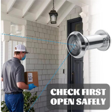 4 Pack Door Viewer Peephole 200-Degree Door Viewer with 16mm/0.63inch Drill Bit for 1-1/2" to 2-3/8" Doors