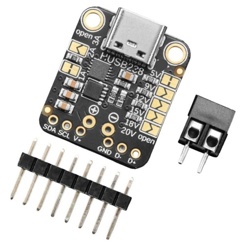 USB Type C Power Delivery Dummy Breakout Board, HUSB238 PD Trigger Module, IIC Programmable 2