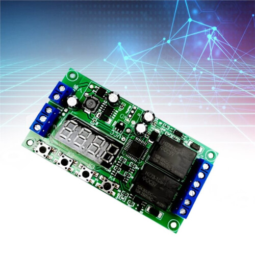 YF-7 DC7-30V Dual Channel Delay Relay Module Control  Multifunctional Pulse Trigger Cycle Timer 0.01s-999m 2