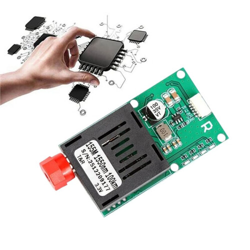 100KM TTL Optical Transceiver Module FC Interface Fiber Transceiver Optical Terminal Equipment AV/VCC/GND RX 2