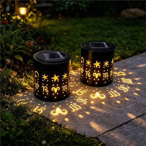 Solar Lights Solar Twelve  Projection Wall Light, Waterproof Decorative Ambient Light for Gardens, Patios 1