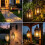 Solar Light Replacement Tops for Hanging Lanterns, Outdoor Waterproof Garden Lights 2