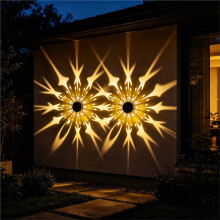 Solar Lights Solar Twelve Projection Wall Light, Waterproof Decorative Ambient Light for Gardens, Patios