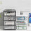 Clear Desktop Storage Box with Drawer - Heightened Table Organizer for Home & Cosmetics Black 4-Layer 4