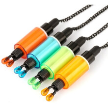 4 Pcs/Set Fishing Swinger Bite Alarms Indicator Adjustable Fishing Clip Chain Swinger for Night Fishing