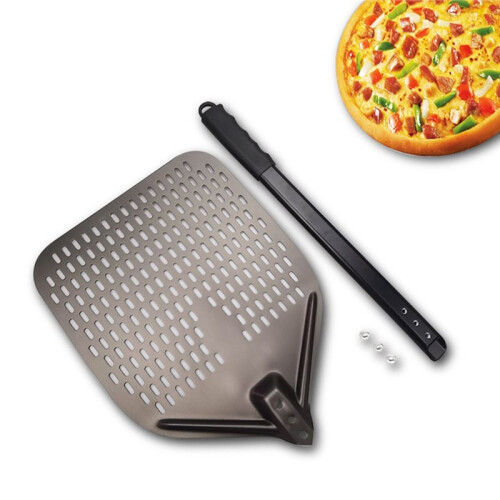 Cabeça de Pizza de 14 Polegadas - Pá de Pizza Perfurada para Transferência Fácil Do Forno 2