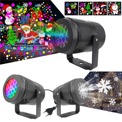 Christmas Projector Lights,16 Patterns LED Projector Lights with Red and Green Star, Landscape Light