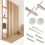 Heavy-Duty Rotation Mounting Hardware Adjustable Silent Pivot Windows Hinges Corrosion-Resistant Smooth Rotation 6