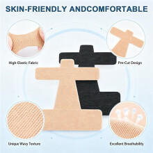 100 PCS Precut Bunion Tape Corrector, Kinesiology Tape for Bunion, Toe Corrector for Hallux Valgus