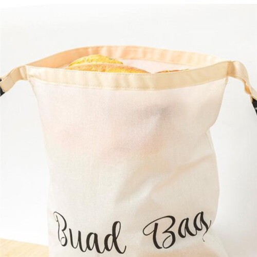 Beeswax Bread Bag with Snap Buckle - Reusable Bakery Bread Storage for Kitchen & Freezer 2