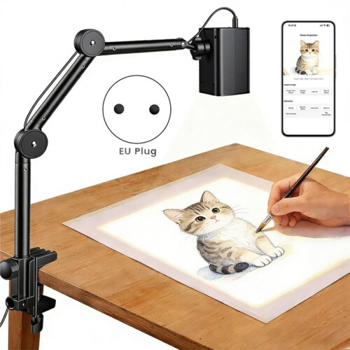 Art Projector for Tracing and Drawing Projector with App Free Web Control,Online/Offline Modes Adjustable Stand EU Plug 1