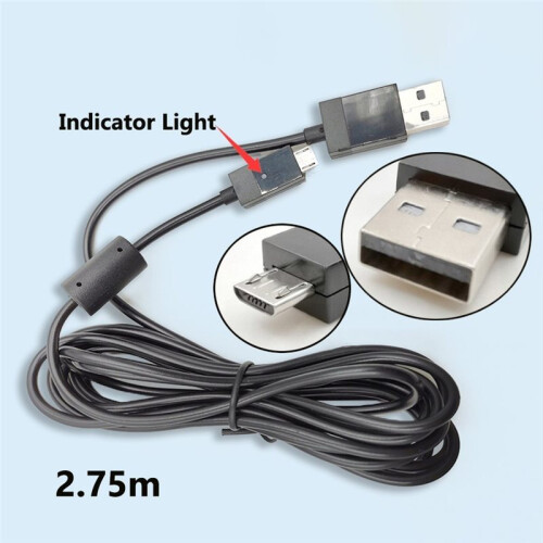 Micro USB Charger Cable 2.75m with Ferrite Core for Charging PS4  One &  One S Controllers 1