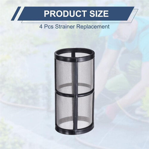 100 Mesh Inline-Filter Ersatz - 4 Stück Edelstahlfilter für Gartenschlauch 2