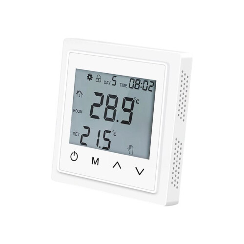 Programmable Floor Heating Thermostat Touch Screen Electric Heat Temperature Controller with Child Lock Timing Function 1