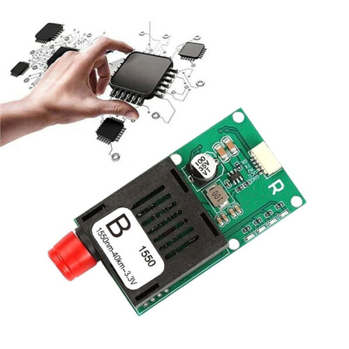 40KM TTL Optical Transceiver Module FC Interface Fiber Transceiver Optical Terminal Equipment AV/VCC/GND RX 2