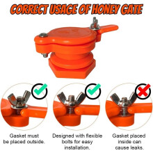 1set/4pcs Honey Gate Valves for Honey Extractors, Long-Lasting Food-Grade Material, Beekeeping Supplies