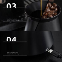 Electronic Coffee Scale 0.1g High Accuracy Waterproof Measure Cup for Coffee Beans & Liquids