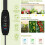 1set LED Growing Light, Dimmable and Timer Growing Light, Under-Cabinet Growing Light, European Standard Plug EU Plug 8