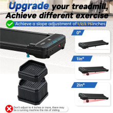 4 Pack Stackable Treadmill Incline Riser Blocks, Walking Pad Incline Risers for Gym and Home