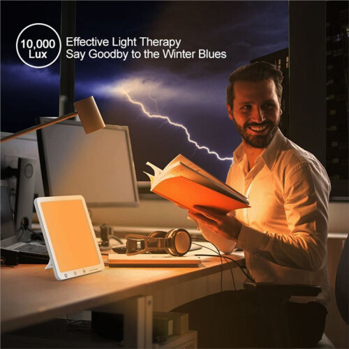 Portable LED Daylight Lamp 10000 Lux with Memory Function 6 Timer Setting 5-Level Brightness 3 Color Temperature Eu Plug 1