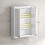 (White, Engineered Wood) Bathroom Wall Cabinet with Adjustable Shelves - White 3