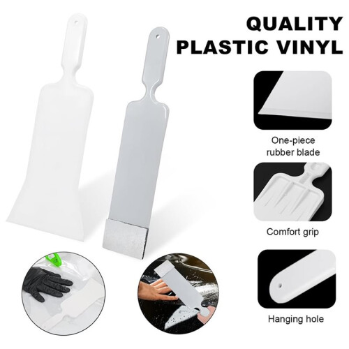 2 PCS Bulldozer Squeegee, Long Handle Flat Glass Tinting Tools for Automotive Front Wrapping Windshield Paddle Squeegee 2