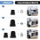 Adjustable Bed Risers - Elevation in 3.75 8.75 Inch - Heavy Duty Stackable Furniture Risers Supports 1,300 Lbs, 8PCS 4