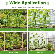 Jute Trellis Netting for Climbing Plants Jute Plant Support Net for Garden HempRope Net with 5.9 InchMesh(3.3 X 6.5 FT)