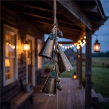 40Pc Witch Bells for Bronze Bells with Floral Border,Vintage Hanging Decor for DIY Wind Chimes,Home Garden