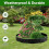Borda de Jardim 11,42 Polegadas X 8 Peças, Borda Decorativa de Paisagismo em Plástico, Cerca de Gramado Entrelaçada para Flor A 1